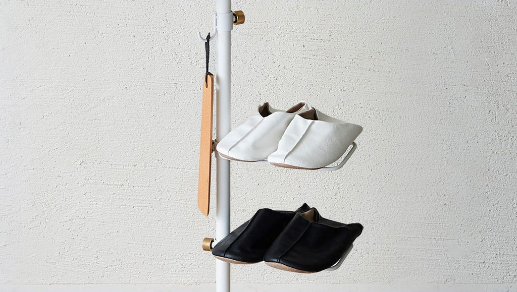 Stream Line Shoe Rack Draw a Line | Shoes Rack | Vertical Mounting | White – Heian Shindo